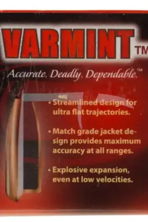 Newly Added - HORNADY Reloading Bullets Traditional Varmint 22 Cal 50 Grain 100rd