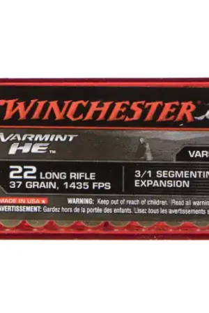 WINCHESTER Varmin HE 22LR 37gr 3/1 Segmenting Expansion Ammunition | 50 Rounds | Limited-Time Deal