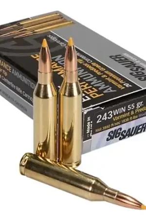 SIG SAUER 243 Win 55Gr Varmint & Predator 20rd Ammo - Just Added