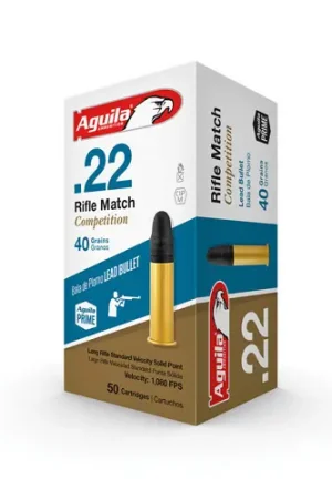Add to Cart | AGUILA AMMO 22 LR Match Rifle 40Gr 50rd