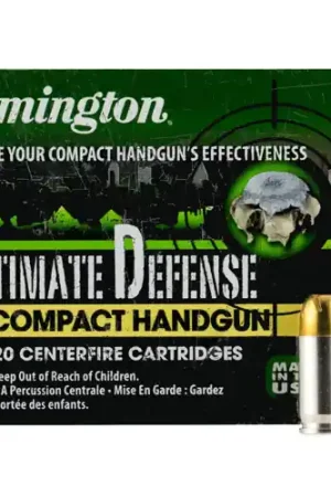 Add to Cart - REMINGTON Ultimate Defense 380 ACP 102gr Brass Jacket Hollow Point Ammunition | 20 Rounds