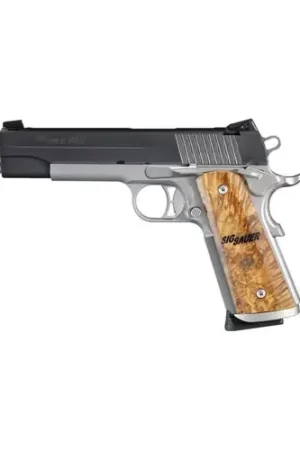 Act Fast - SIG SAUER 1911 STX 45 ACP 5" 8rd Pistol - Two-Tone / Wood Grips