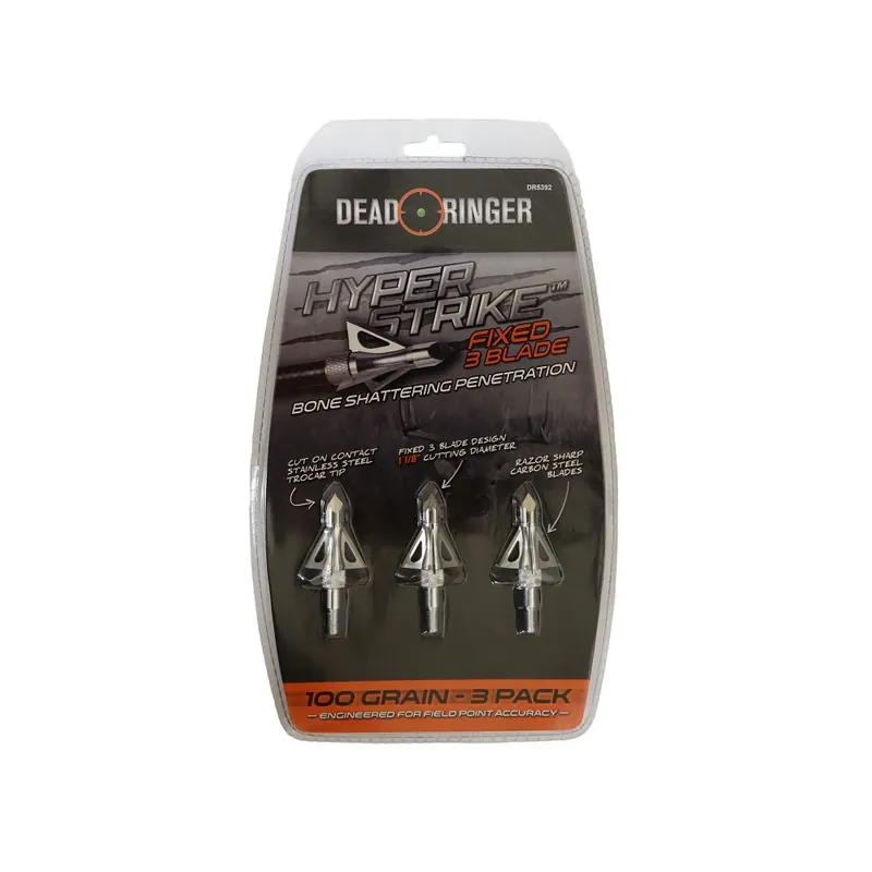 Exclusive Offer | Dead Ringer Hyper Strike 3 Blade Fixed 100 Grains
