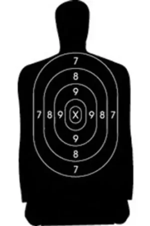 Speedwell Target NRA Police Qualification Silhouette Police Silhouette Reduced 25 yd | Great Buy